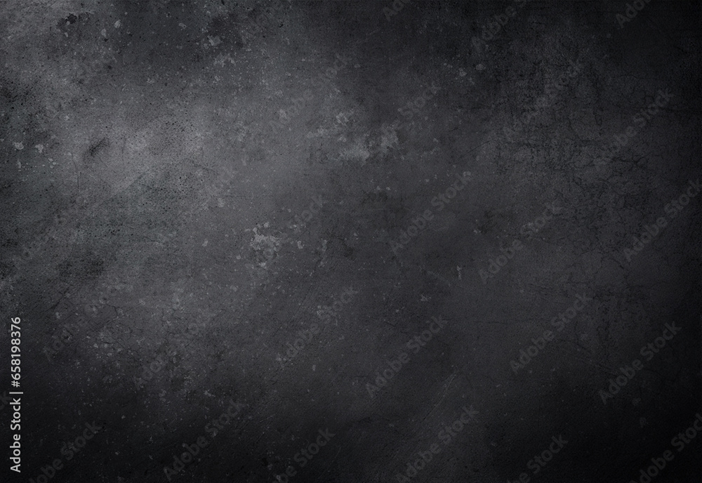 Black concrete textured background. Dark gray concrete background. Close-up view of facade dark gray cement background. Generative AI