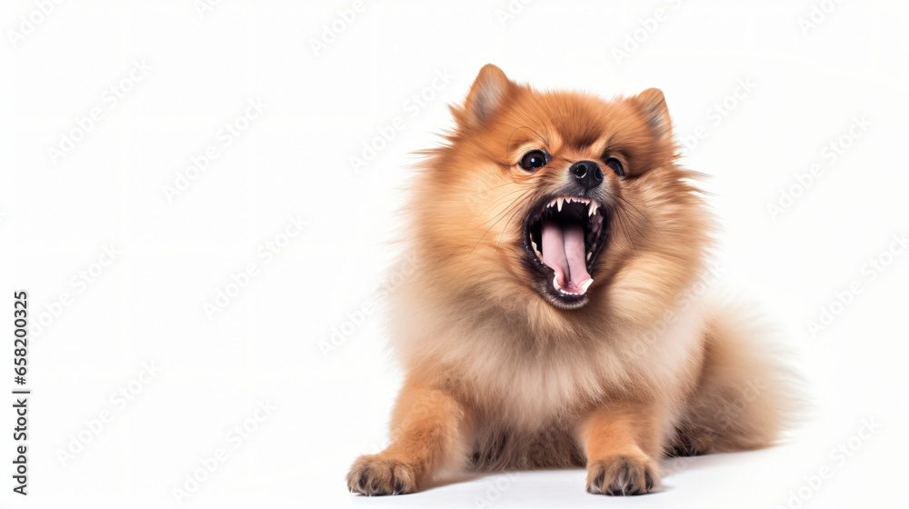 Ferocious Pomeranian Dog barking