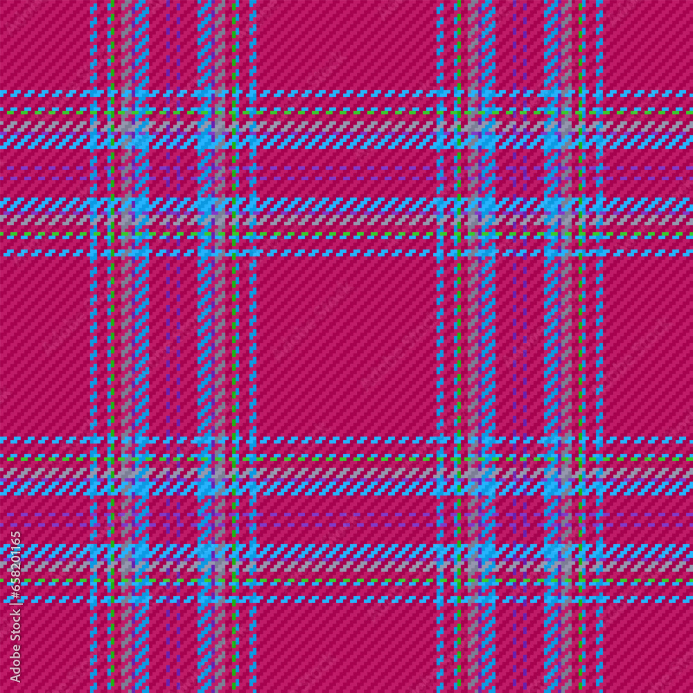 Check background vector of plaid textile texture with a tartan pattern fabric seamless.