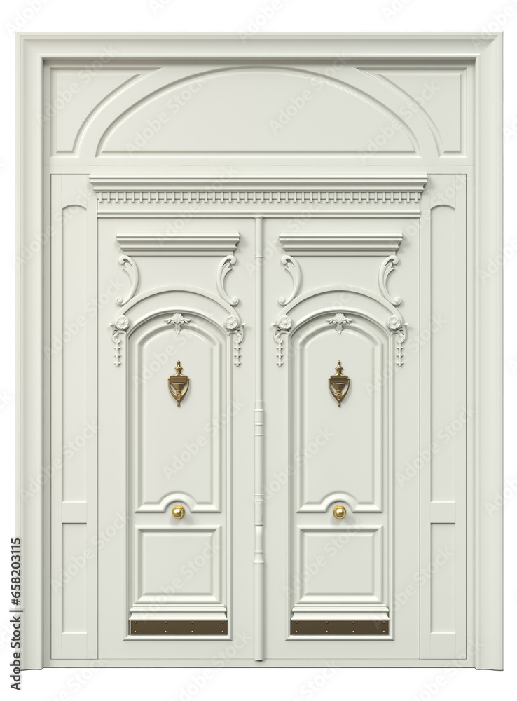 Entrance classic doors for the house