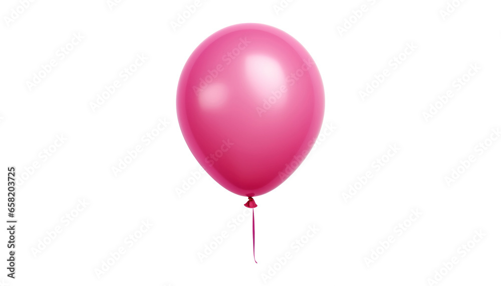 pink balloon isolated on transparent background cutout