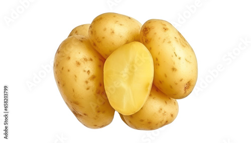 potatoes isolated on transparent background cutout