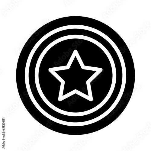 Badge Law Gold Solid Icon