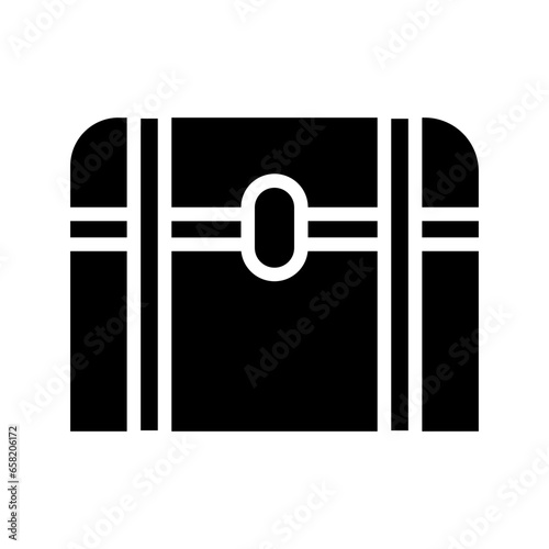 Box Chest Gold Solid Icon