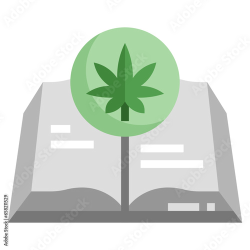 cannabis guidebook filled outline icon,linear,outline,graphic,illustration