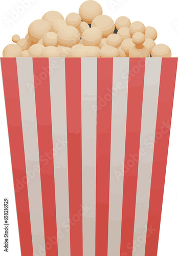 3d popcorn icon picture vector