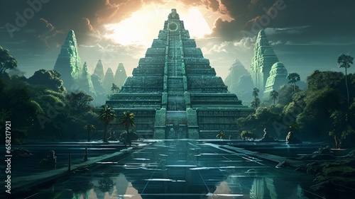 Chichen Itza is a vision of the future beautiful image Ai generated art photo