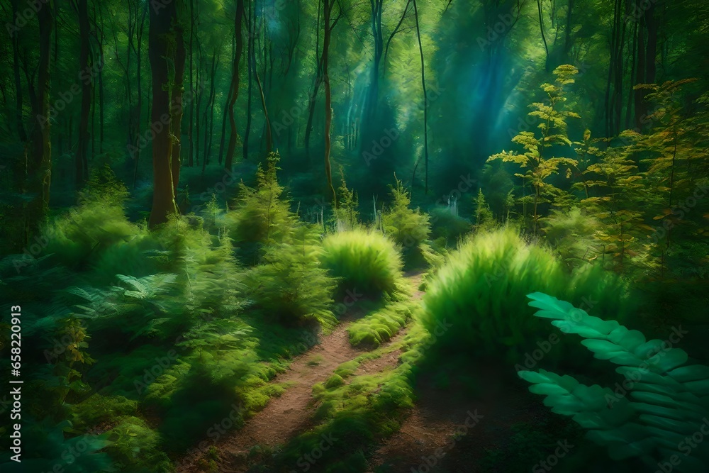 A beautiful mushroom house within a serene valley with a river - AI Generative A beautiful mushroom house within a serene valley with a river - AI Generative