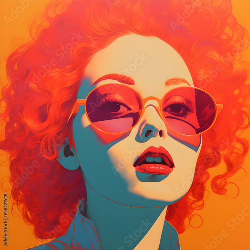 Colorful Neo-pop art of Woman