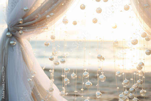 wedding decoration beach background romantic scenes detailed