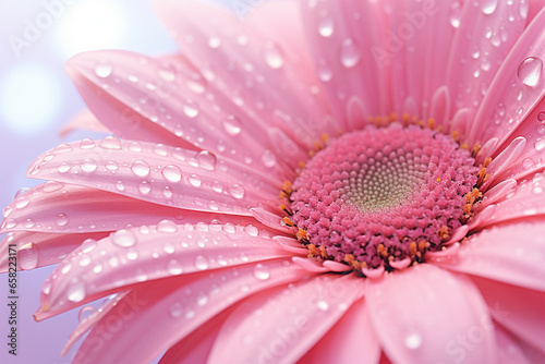 pink daisy flower with water drops close up detailed backgrounds