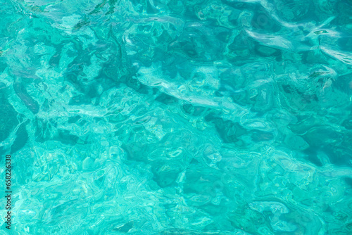 The water is crystal clear and very clean in Cala S'Almunia, Mallorca