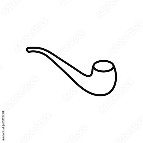 Tobacco pipes graphic icon.  smoking pipes sign isolated on white background. Vector illustration
