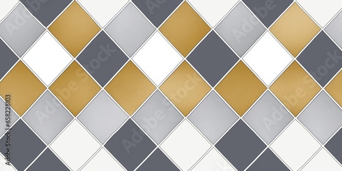Diamond Elegance: Grey, White, and Gold Infused Wallpaper Texture for a Stylish and Opulent Interior Design photo