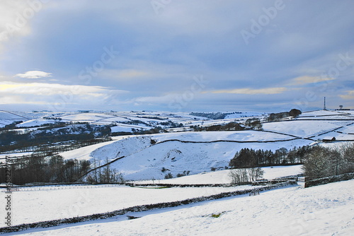 Snowy Winter Wonderland at the Fold in Lothersdale, The Yorkshire Dales, North Yorkshire, England, UK