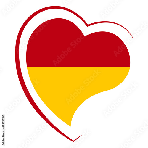 Free Download Cuenca flag in the shape of a heart. Illustration
 - GFXLoad