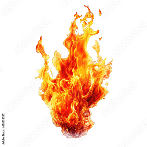 Flame of fire isolated on transparent and white background. Png transparent