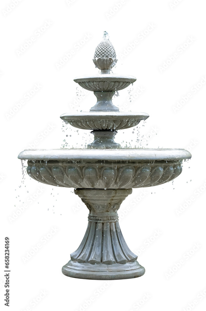  fountain and water over in the garden PNG - obrazy, fototapety, plakaty 