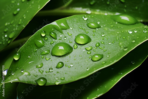 leaf with drops