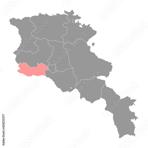 Armavir province map  administrative division of Armenia.