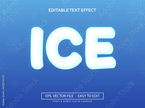 Modern 3D ice text effect