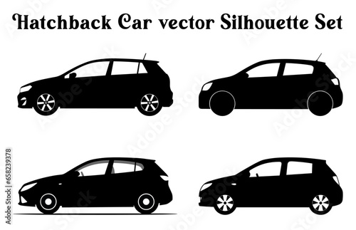 Fototapeta Naklejka Na Ścianę i Meble -  Vector Car Silhouettes Bundle, Set of Car vector silhouette Clipart