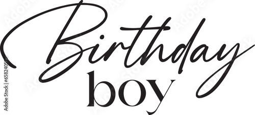 Birthday boy sign text design vector laser cut birthday card