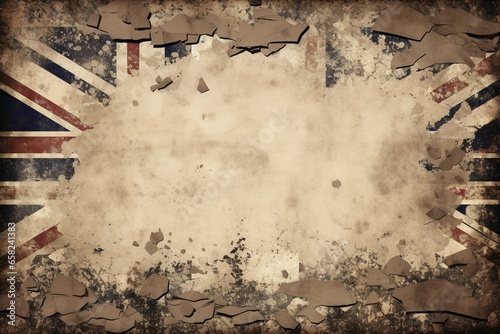 vintage grunge background featuring scratches grit and grain effects and borders uk flag elements