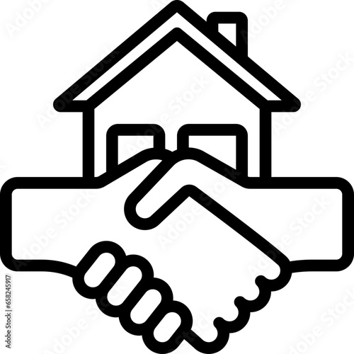 House Agreement Handshake Icon