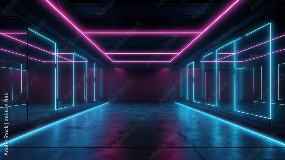 Neon Empty Room
