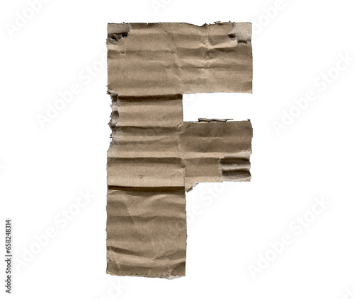 Damaged Cardboard PNG Alphabet