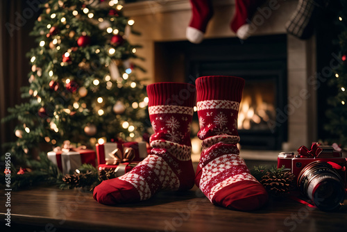 christmas stocking with presents
