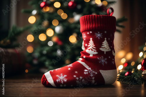 christmas stocking with gifts