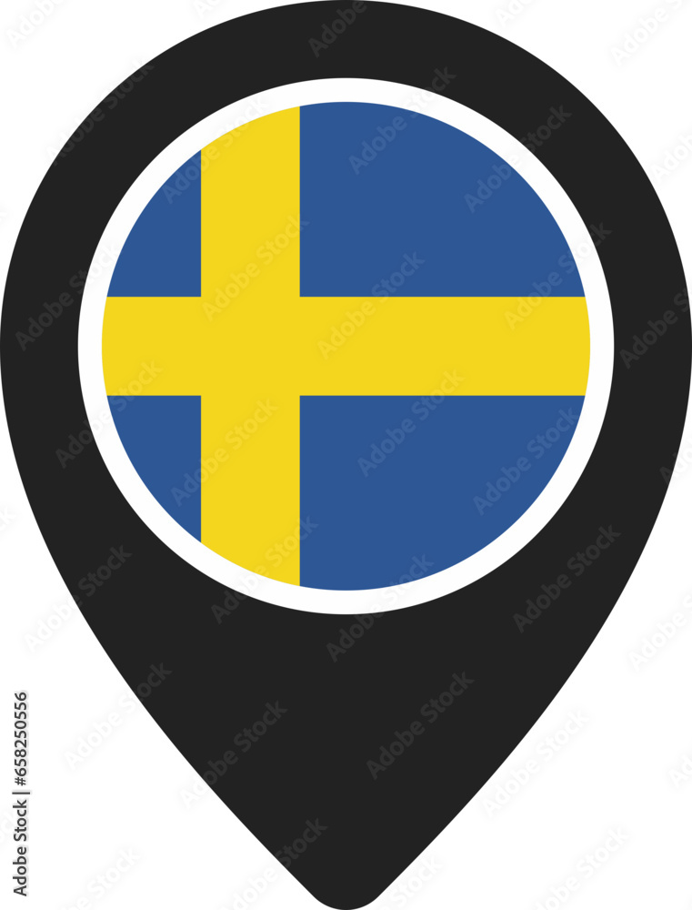 Fototapeta premium Country Flag Location Icon