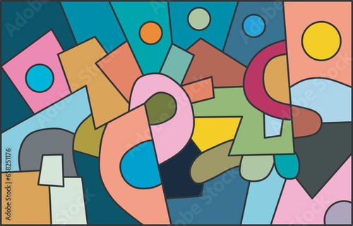 colorful abstract art for decoration