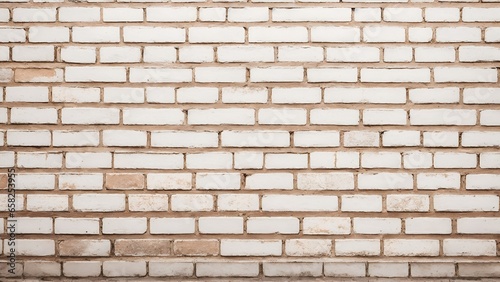 Cream and White Brick Wall Texture Interior Rock Pattern Design with Stonework Flooring