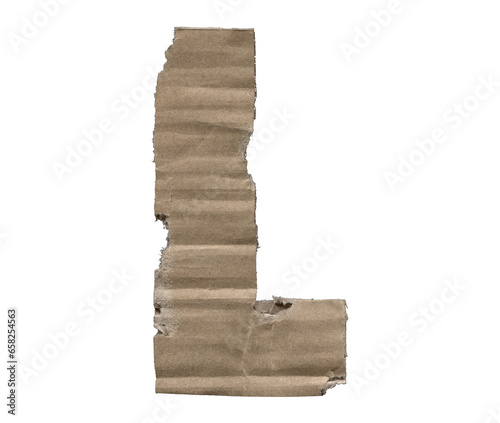Damaged Cardboard PNG Alphabet