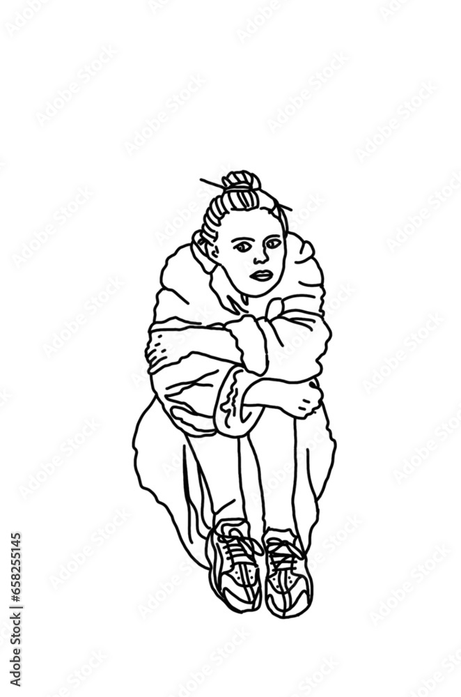 Dessin illustration filaire femme Dessin illustration filaire femme