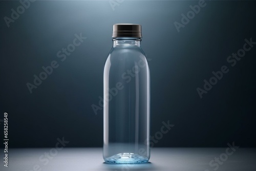 Simple bottle with space for text. Water container. Generative AI