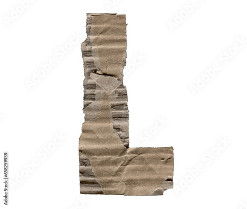 Damaged Cardboard PNG Alphabet photo