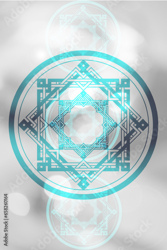 Colorful background with geometric element. Sacred geometry motifs. Vintage decorative elements.
