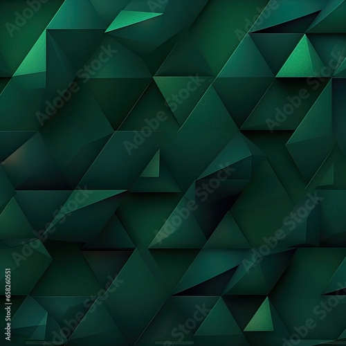 Triangular Green Background, Generative AI Illustration