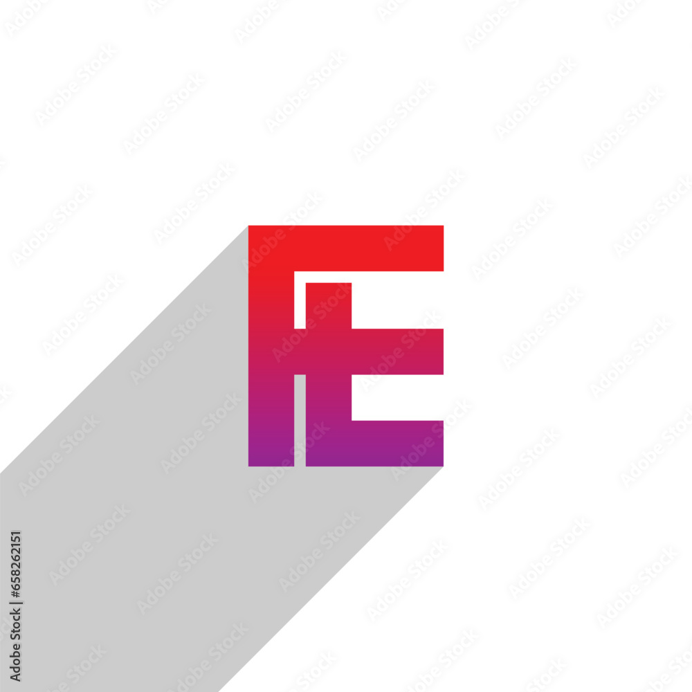 Obraz premium LETTER FE ICON LOGO TEMPLATE VECTOR