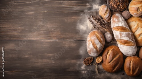 Bread on Wooden Table