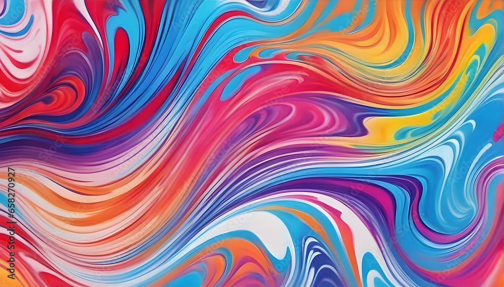 Abstract marbled acrylic paint ink painted waves painting texture colorful background banner - Bold colors, rainbow color swirls wave white Abstract marbled acrylic paint ink painted waves painting texture colorful background banner - Bold colors, rainbow color swirls wave white
