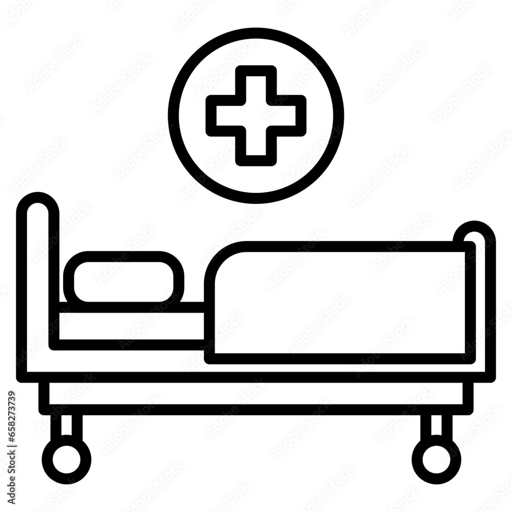 Hospital Bed Icon Hospital Bed Icon