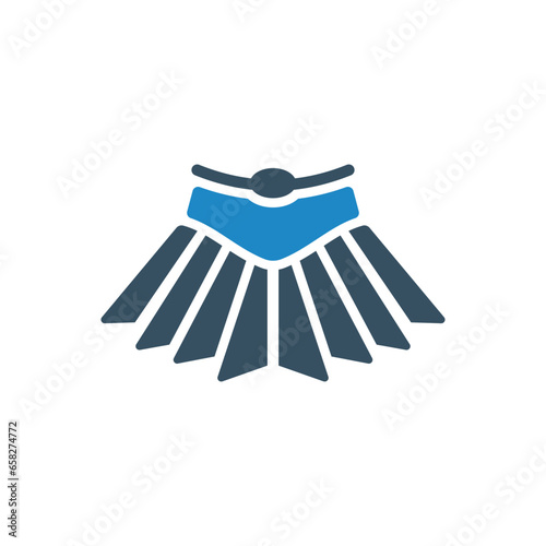skirt, skater skirt icon vector illustration