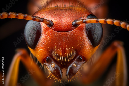 Close-up picture of ants.