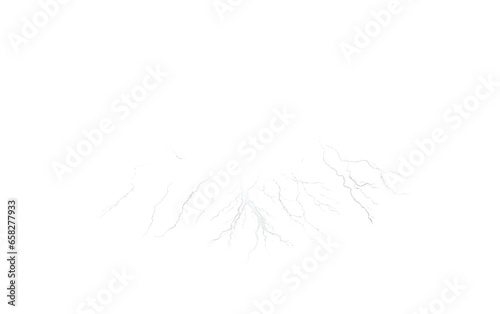 Nature Fury Unleashed in a Dramatic Thunder and Lightning Storm Isolated on a Transparent Background PNG.