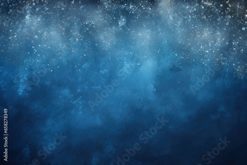 Abstract watercolor blue winter paint background texture.